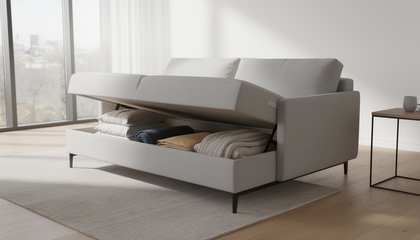 découvrez notre canapé convertible avec coffre, l’alliance idéale entre confort optimal et espace de rangement pratique pour votre intérieur.