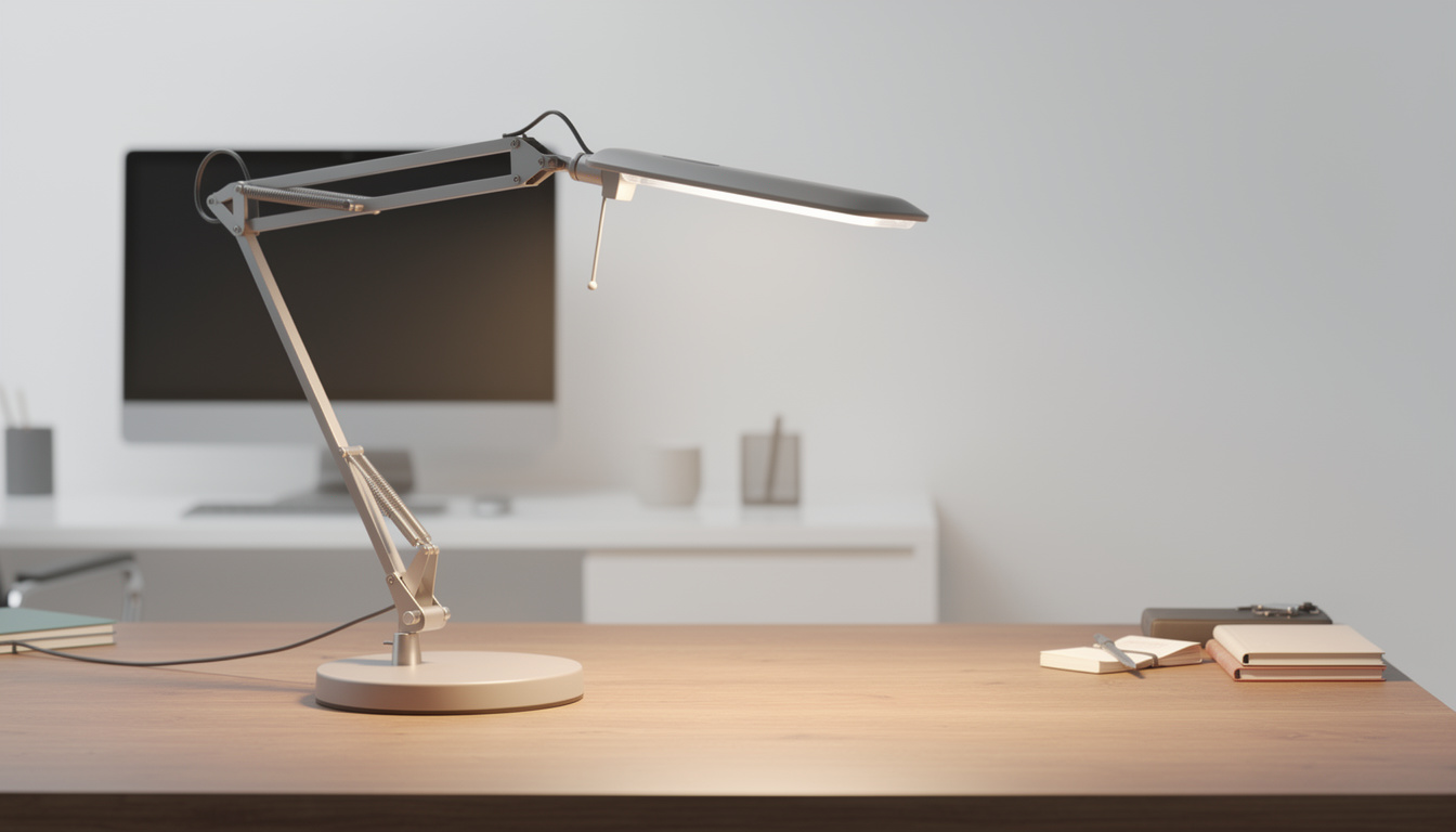 découvrez cette lampe design maisons du monde, parfaite pour illuminer votre bureau avec style, disponible à moins de 40 euros.