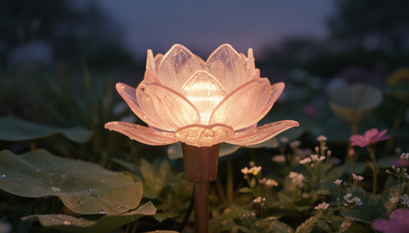 découvrez la fleur de lotus lumineuse de stokomani pour créer une ambiance enchantée dans votre jardin, facilement et sans effort.