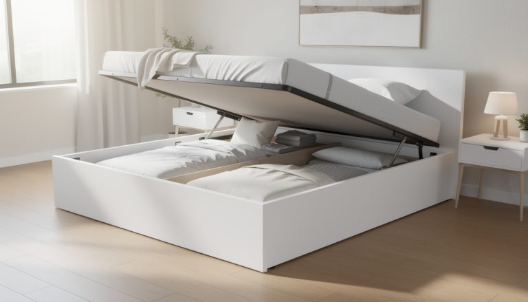 Lit coffre blanc : optimisez votre espace avec style et fonctionnalité découvrez notre lit coffre blanc alliant élégance et praticité pour optimiser votre espace de rangement tout en apportant une touche de style à votre chambre.