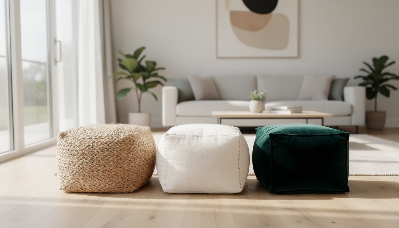 découvrez les trois poufs stylés à moins de 70 euros chez maisons du monde ce vendredi. une occasion à saisir pour allier confort et décoration tendance à petit prix.