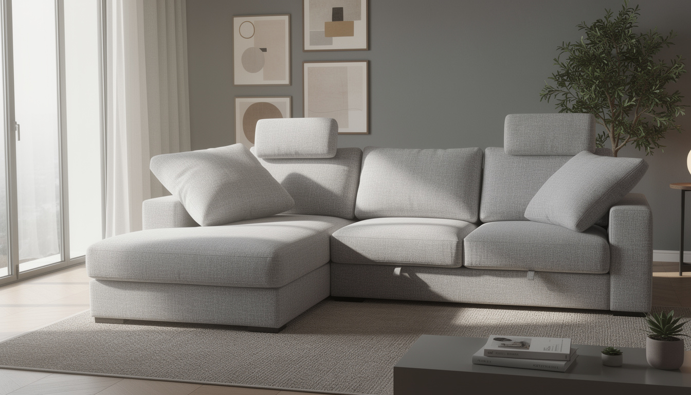 découvrez notre canapé convertible avec têtière, alliant confort optimal et design élégant pour sublimer votre salon.